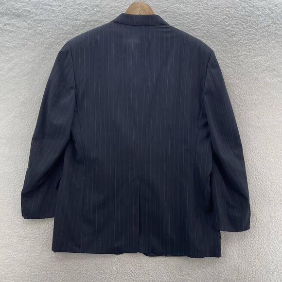 Brooks Brothers Pinstriped Blazer Men's 42S Blue 100% Wool 2 Button USA Vintage - Picture 8 of 11